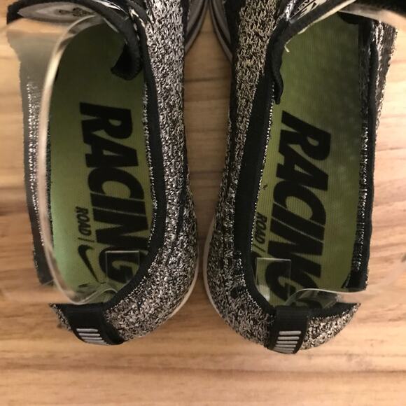 Nike Flyknit Racer Oreo Mens 6.5 Women's 8 Black Athletic Running Shoes Sneakers - Picture 5 of 7